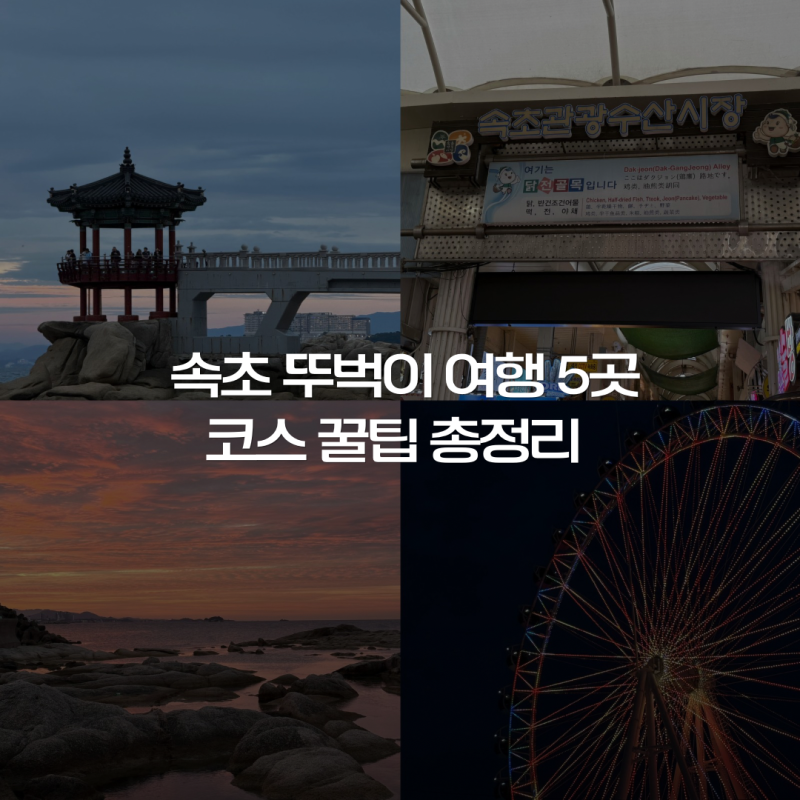속초 뚜벅이 여행 꿀팁 코스｜1박 2일·당일치기 가볼만한 곳 5곳