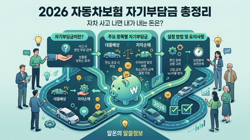 2026 자동차보험 자기부담금 총정리｜자차 사고 나면 내가 내는 돈은?