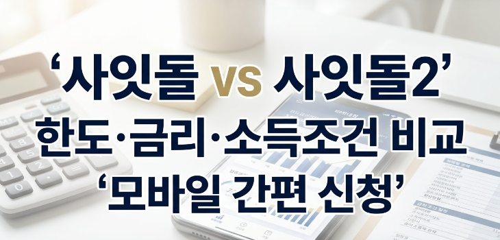 소득 기준 낮은 사잇돌대출 및 사잇돌2 한도 금리 비교와 추천 후기