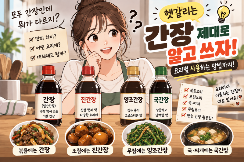 간장 종류 완벽 정리 국간장 진간장 양조간장 요리별 추천