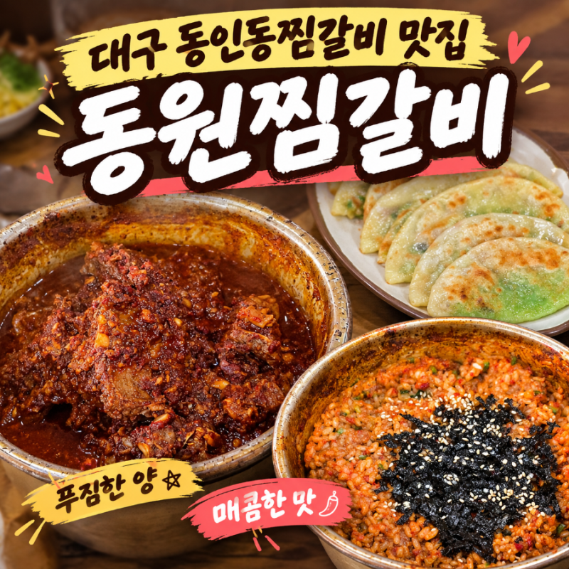 대구 10미 동인동 매운찜갈비 맛집 35년 전통 동원찜갈비, 알싸한 마늘 양념의 맛