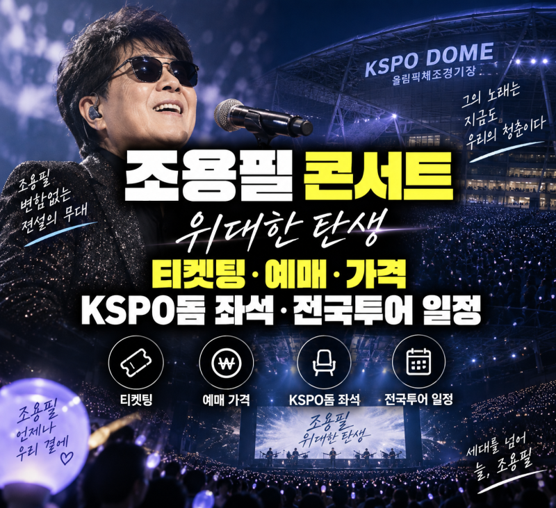 조용필 콘서트 티켓팅 예매 가격 KSPO돔 좌석 전국투어 일정 정보(+위대한탄생)