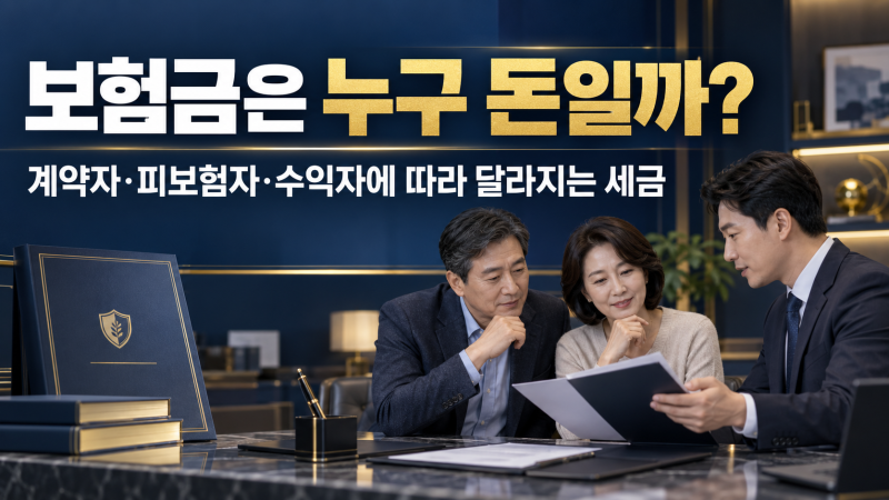 보험금은 누구 돈일까? 계약자·피보험자·수익자 차이와 세금 총정리
