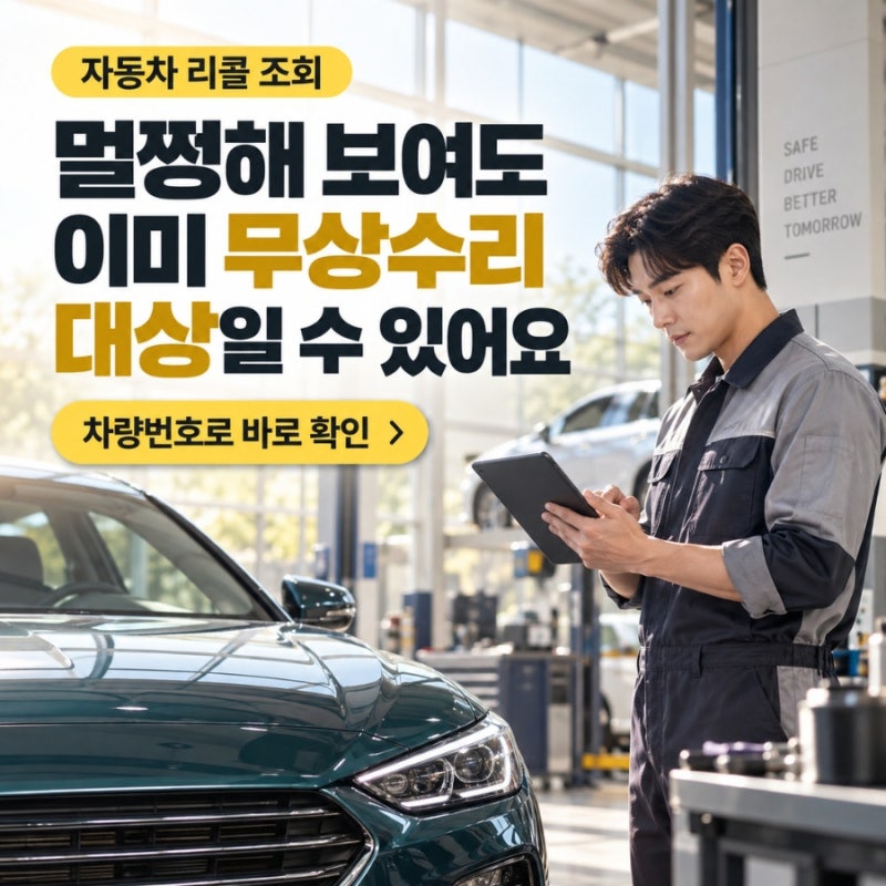 자동차 리콜 조회, 멀쩡해 보여도 차량번호를 한 번 입력해야 하는 이유