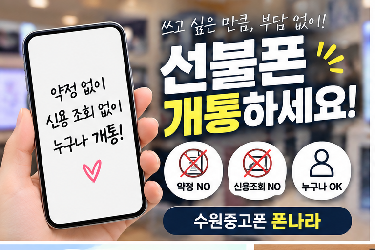 인계동 선불폰 바로 개통하는 방법!! 수원중고폰 폰나라
