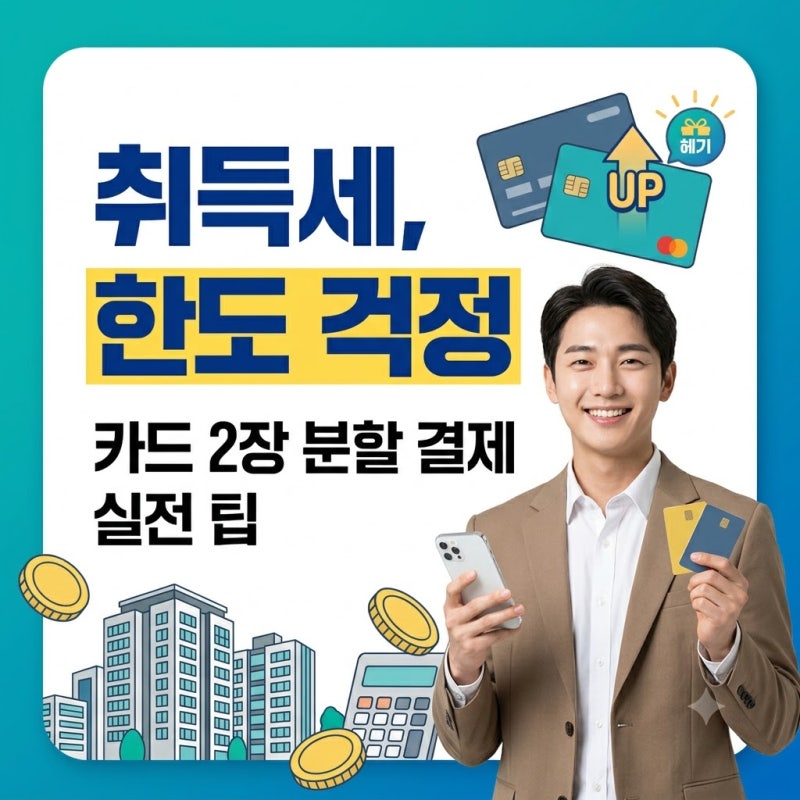 아파트 잔금 후 필수! 부동산 취득세 카드 납부 한도 상향 및 2장 분할 결제 실전 팁
