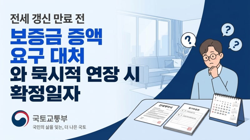 전세 갱신 만료 전 보증금 증액 요구 대처와 묵시적 연장 시 확정일자