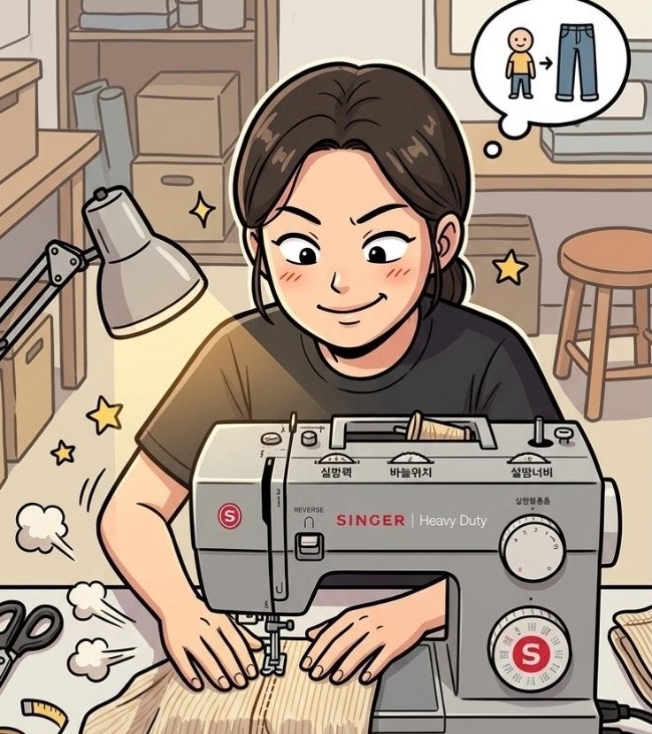 호빗족 주목! 창고 속 미싱으로 20분 만에 바지 기장 줄이는 법
