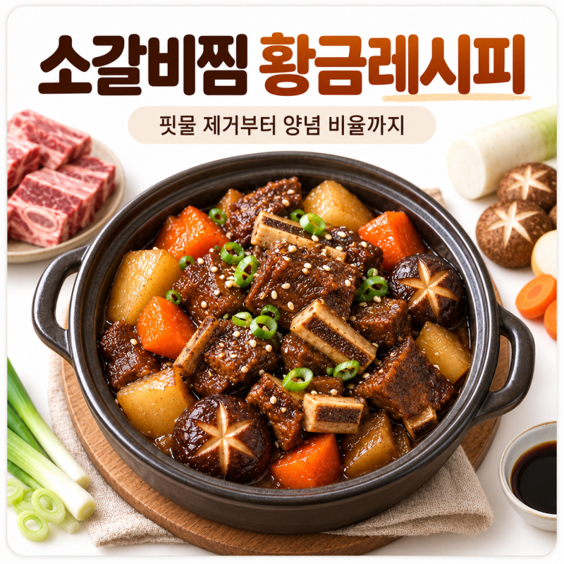 소갈비찜 황금레시피 핏물 빼는 시간부터 부드러운 양념 비율까지