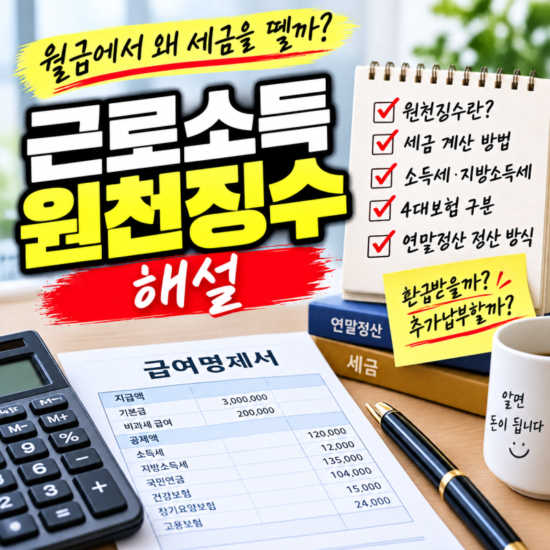 근로소득 원천징수 해설, 월급에서 세금은 왜 먼저 떼고 연말정산에서 돌려줄까?