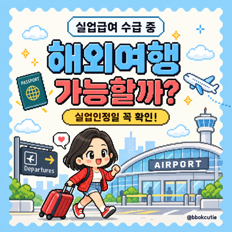 실업급여 수급 중 해외여행 가능할까? 실업인정일·부정수급 주의사항