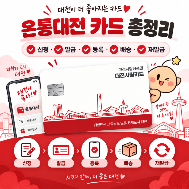 2026 온통대전 카드 신청 발급 방법 총정리