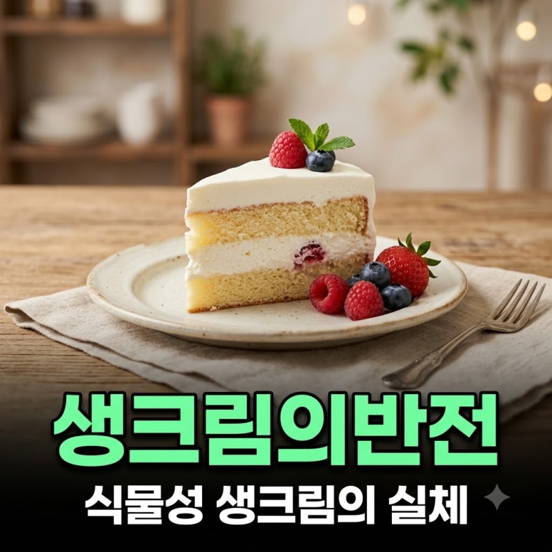 식물성 생크림의 충격적인 진실 다이어트에 진짜 해로운 이유