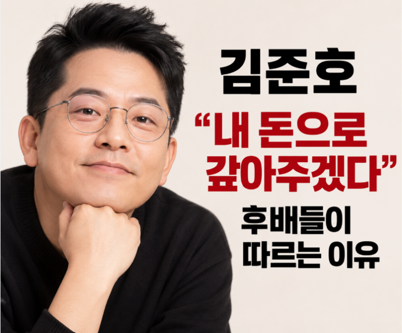 김준호 프로필 "내 돈으로 갚아주겠다" 그 한마디 후배들이 따르는 이유였습니다