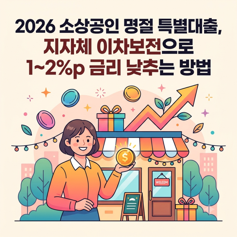 2026 추석 소상공인 특별자금 대출 조건과 신청 방법 총정리