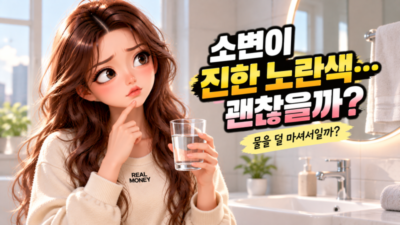 소변 색깔이 진한 노란색이면 건강에 문제가 있는 걸까? 원인 총정리