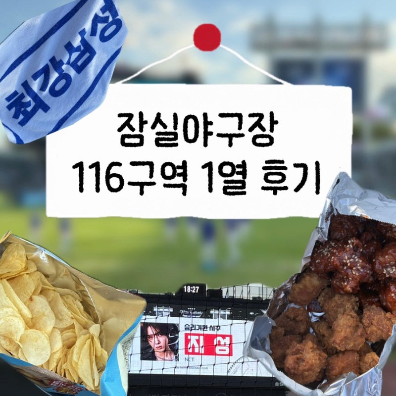 잠실 야구장 | 116블록 1열 시야 방해석 솔직 후기, 야구 티켓팅 꿀팁, 치킨박사 닭강정, NCT 지....