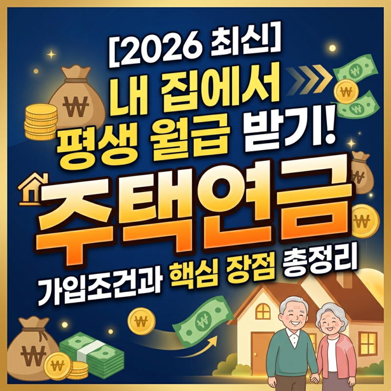 [2026 최신] 내 집에서 평생 월급 받기! 주택연금 가입조건과 놓치면 아까운 핵심 장점 총정리 ....