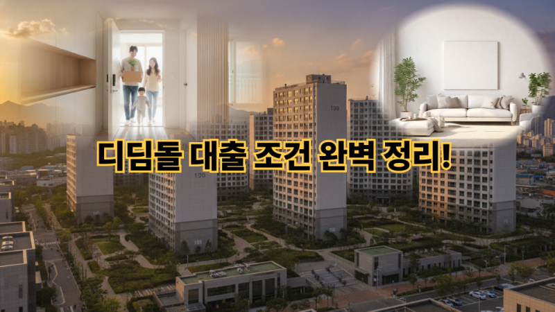 2026년 내집마련 디딤돌 대출 조건, 수도권 한도 축소 주의사항(금리/소득 기준)