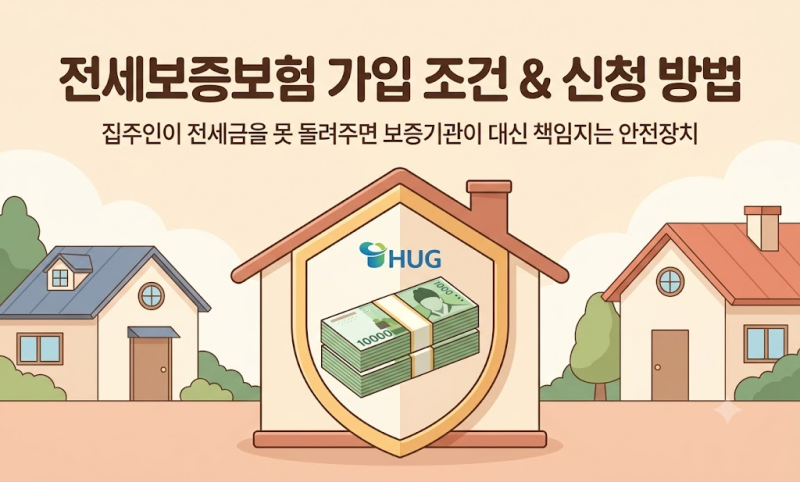 전세보증보험 가입 조건, 신청 방법은 어떻게 될까?