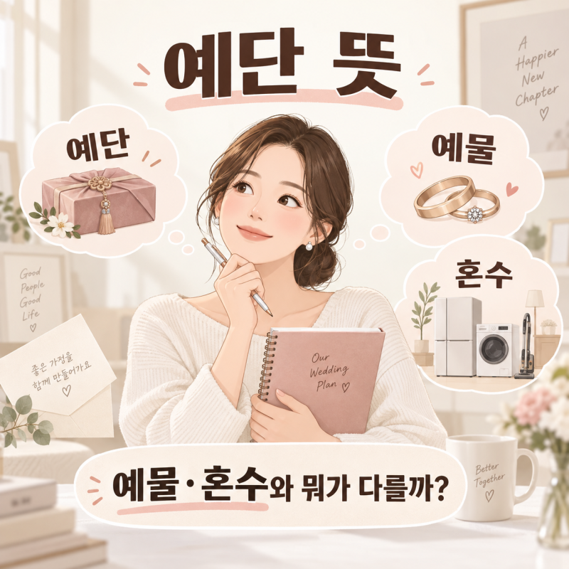 예단 뜻 결혼할 때 꼭 해야 하는 걸까?