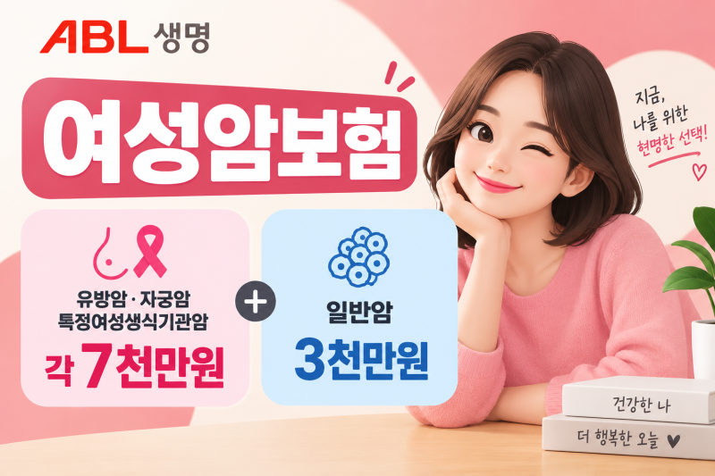 ABL생명 여성암보험, 유방암 7천만원 일반암 3천만원 어떻게 보장될까?
