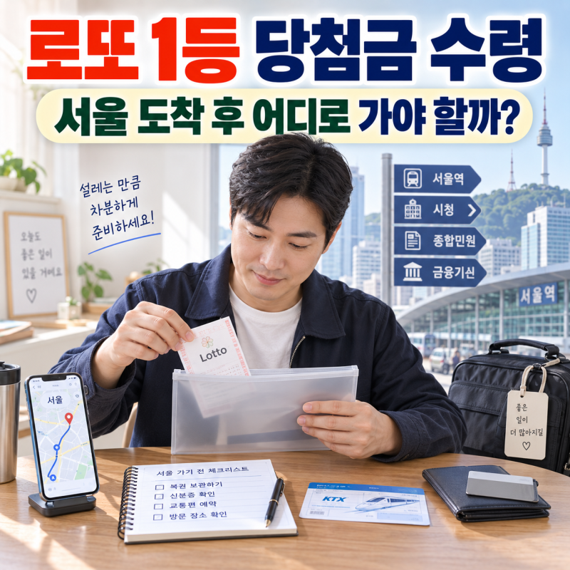 로또 1등 당첨되면 어디로 갈까? 서울 도착부터 NH농협은행 본점 수령까지