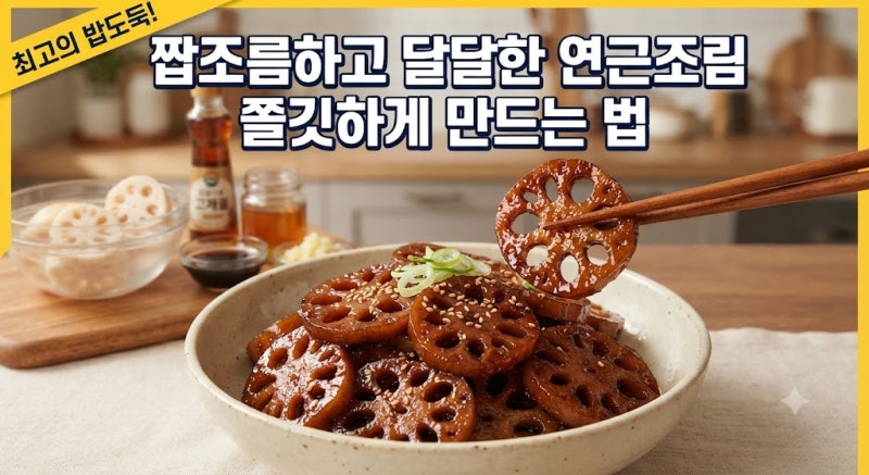 짭조름하고 달달한 연근조림 쫄깃하게 만드는 법