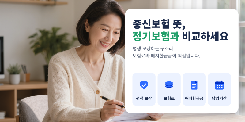 종신보험 뜻부터 다시 정리하고 정기보험과 비교한 기준