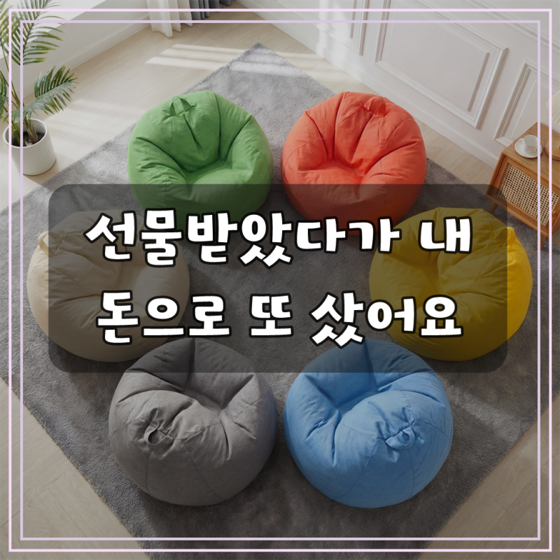 [홈뚜] 1인용 EPP 대형 빈백 소파 무지 쿠션 푹신한 일인쇼파 원룸