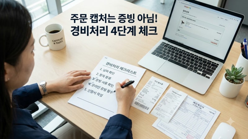 인터넷 구매 영수증, 회사 경비처리 체크리스트