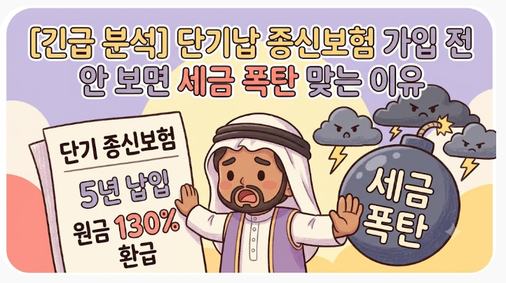 [긴급 분석] "5년 넣고 원금 130% 돌려받자?" 단기납 종신보험 가입 전 안 보면 세금 폭탄 맞는 ....