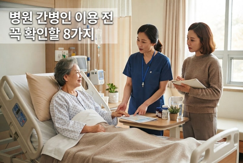 병원 간병인을 구하기 전 꼭 확인해야 할 8가지｜처음 알아보는 가족을 위한 체크리스트
