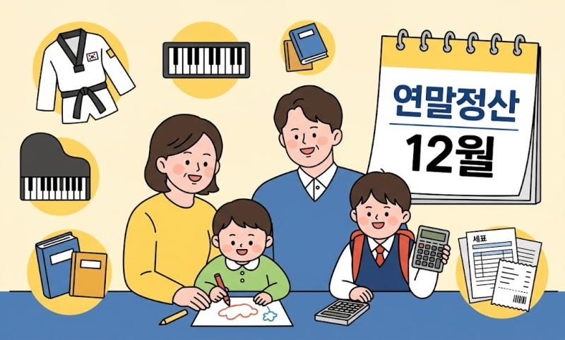 미취학아동 초등학생 학원비, 연말정산 공제 완벽 정리법