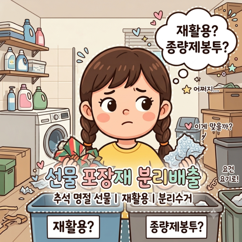 이것도 재활용이 될까? 추석 명절 선물 포장재 뽁뽁이, 보자기 분리수거 제대로 하기