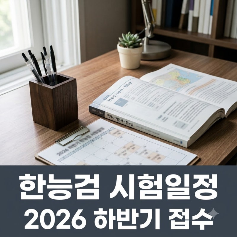 한능검 시험일정 2026 하반기 제80회 제81회 접수 기간 총정리
