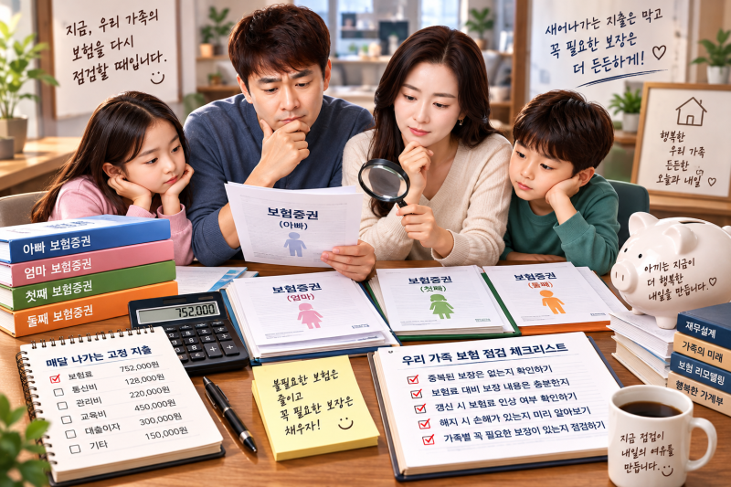 [가족 보험 다이어트] 4인 가족 보험료 절감 체크리스트 3가지