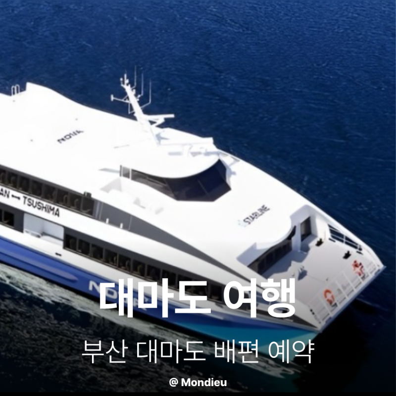 부산 대마도 배편 여행 예약 준비물 총정리
