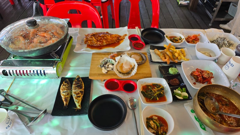 홍성남당항 대하축제 푸짐한 새우세트 남해수산 후기