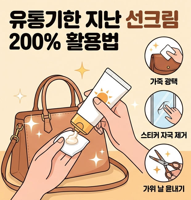 버리면 100% 후회합니다! 유통기한 지난 선크림·클렌징폼 '이것' 하나로 살림 고수 되는 법