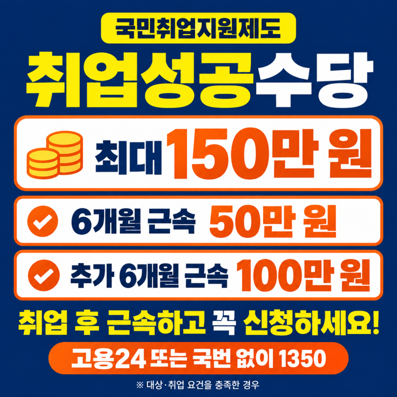 국민취업지원제도 취업성공수당 조건 꿀팁? 총정리