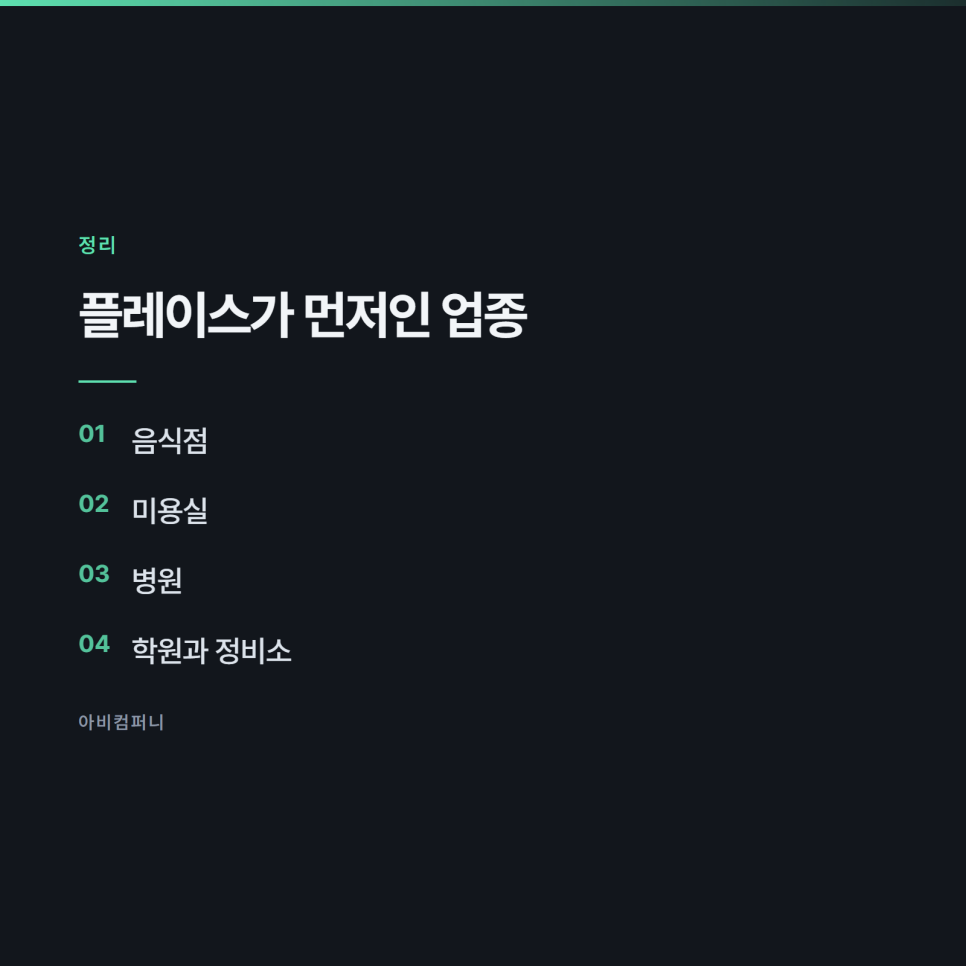 네이버 플레이스를 먼저 손봐야 하는 업종