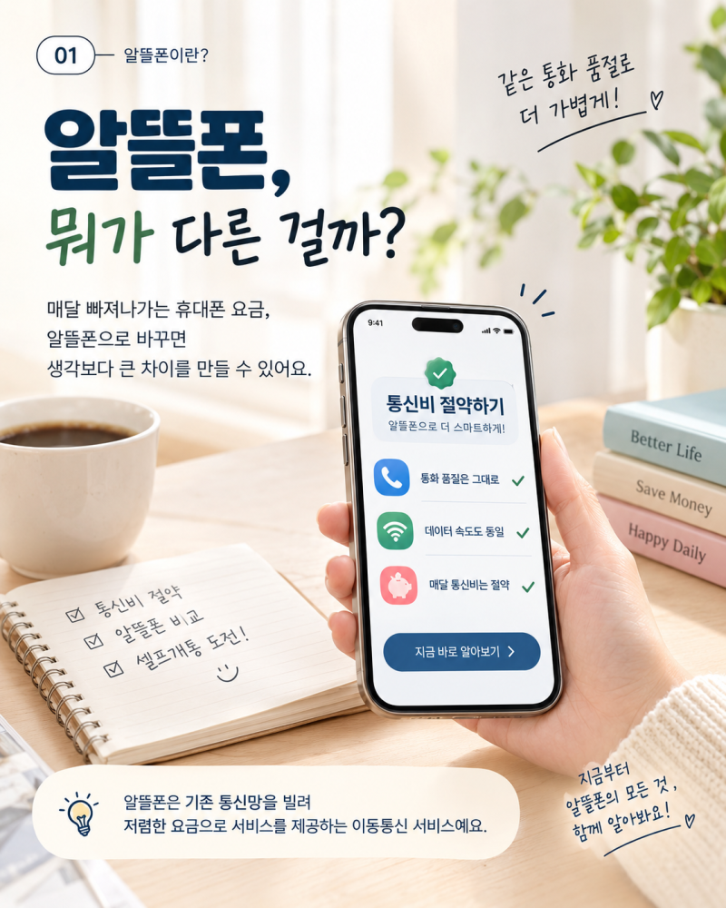 통신비 반의 반 토막! 알뜰폰 종류 비교부터 10분 셀프개통 방법까지 (초보자 필독 꿀팁)