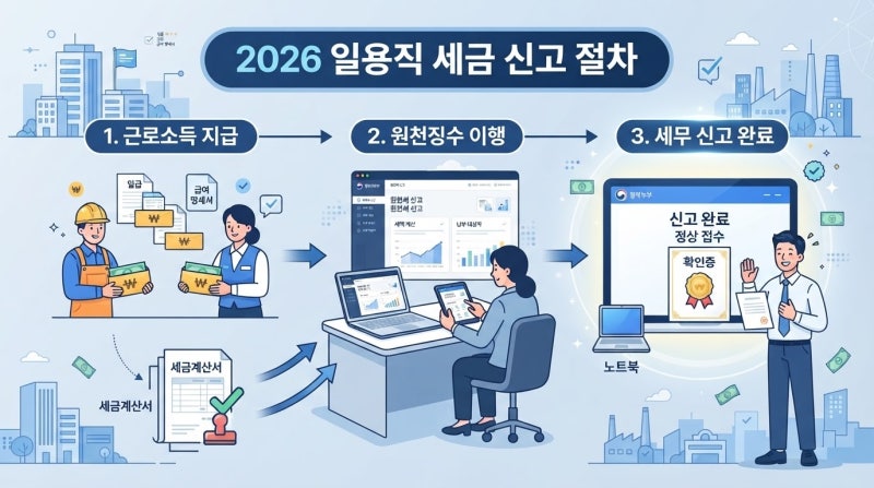 일용직 인건비 신고 기한 놓치면? 홈택스 지급명세서 제출과 가산세 방지법