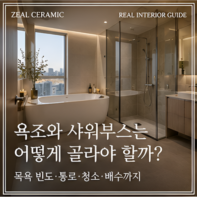 욕실 인테리어 전, 욕조와 샤워부스는 어떻게 골라야 할까?