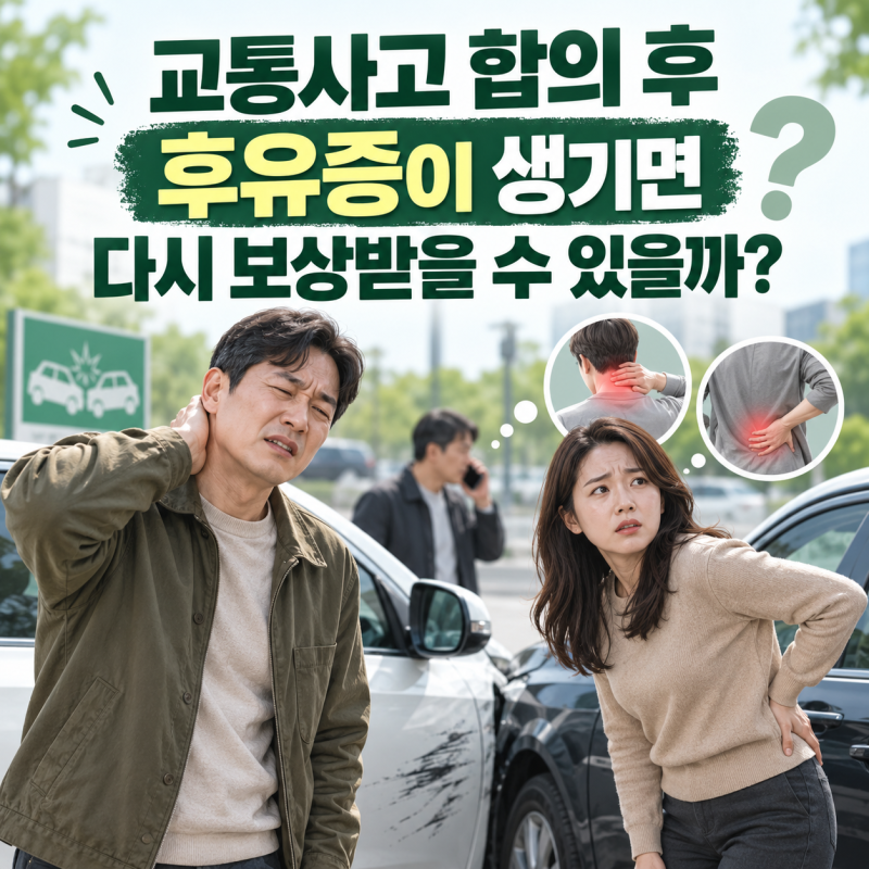 교통사고 합의 후 후유증이 생기면 다시 보상받을 수 있을까?