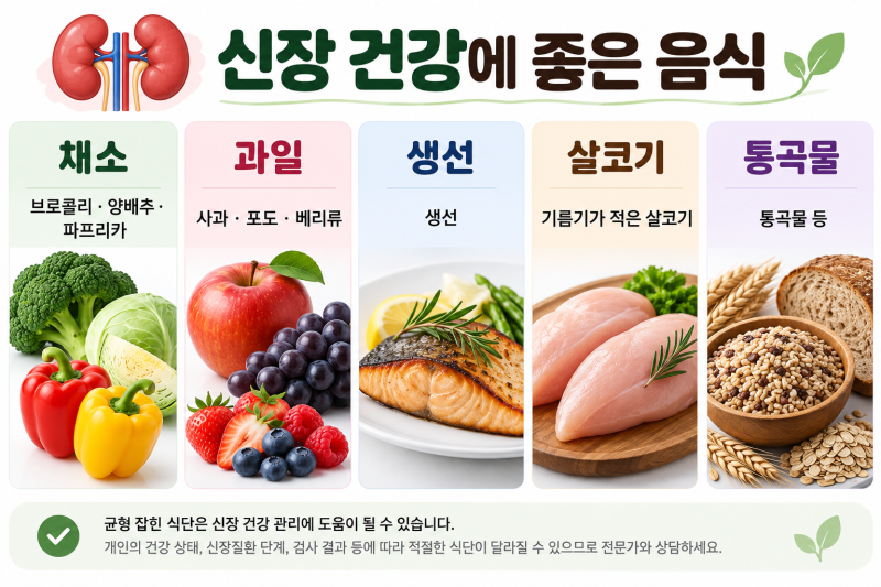 신장 건강에 좋은 음식과 피하면 좋은 음식 정리