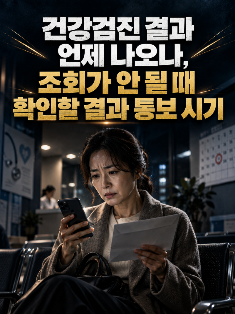 건강검진 결과 언제 나오나, 조회가 안 될 때 확인할 결과 통보 시기
