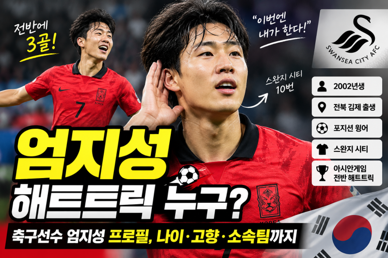 엄지성 해트트릭 누구? 축구선수 엄지성 프로필, 나이·고향·소속팀까지