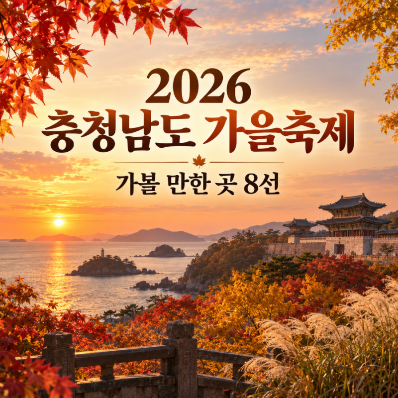 2026 충청남도 가을축제 총정리｜9월·10월·11월 가볼 만한 곳 8선